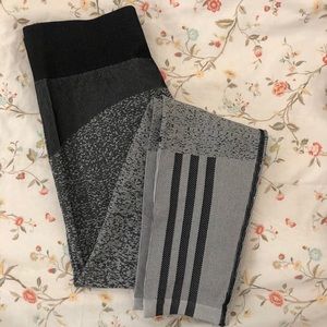 Adidas Primeknit Oreo Ombré Gray Leggings Medium